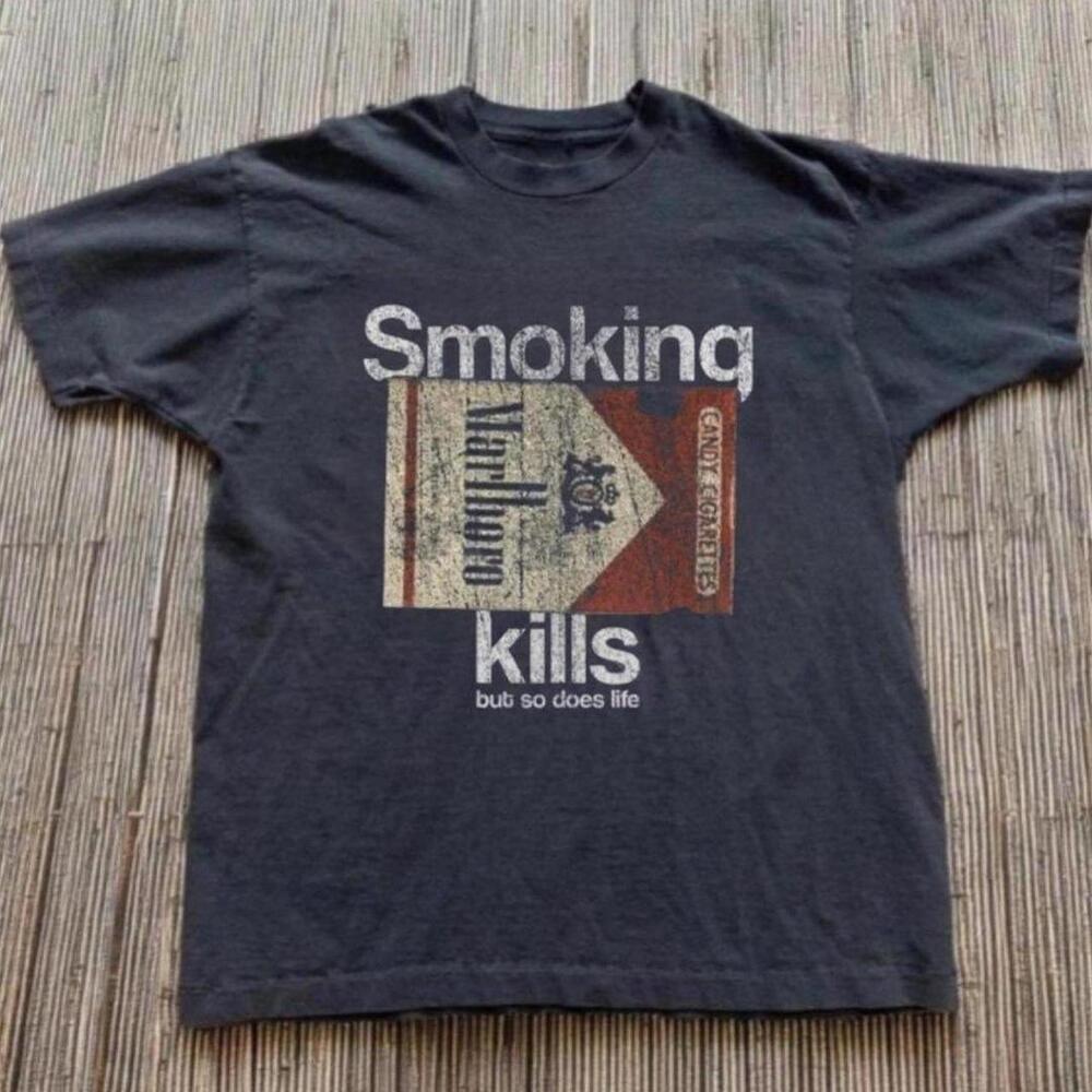 Gildan Black T-Shirt, Marlboro Black Cotton T-Shirt